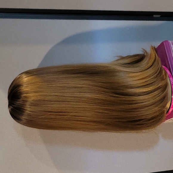 Long Light Brown Wig with Bangs and Flipped Ends - Picture 3 of 6